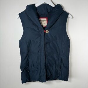 Joules Women’s Navy Blue Puffer Vest Size 6 Pockets/Zipper